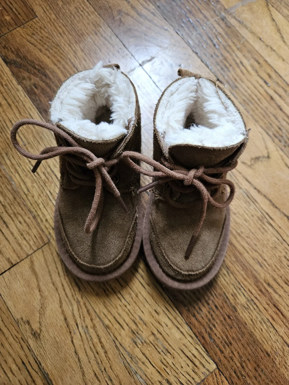 Toddler Brown Faux-Suede Lined Boots - Cozy Winter Shoes